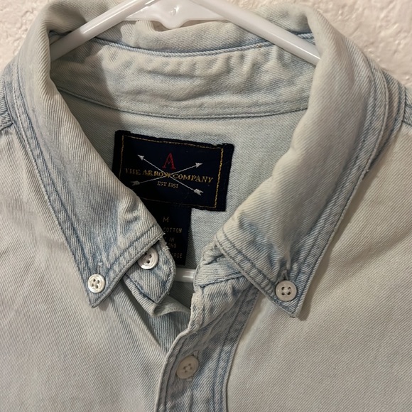 Vintage Casual Button Down Denim Shirt - Picture 3 of 5